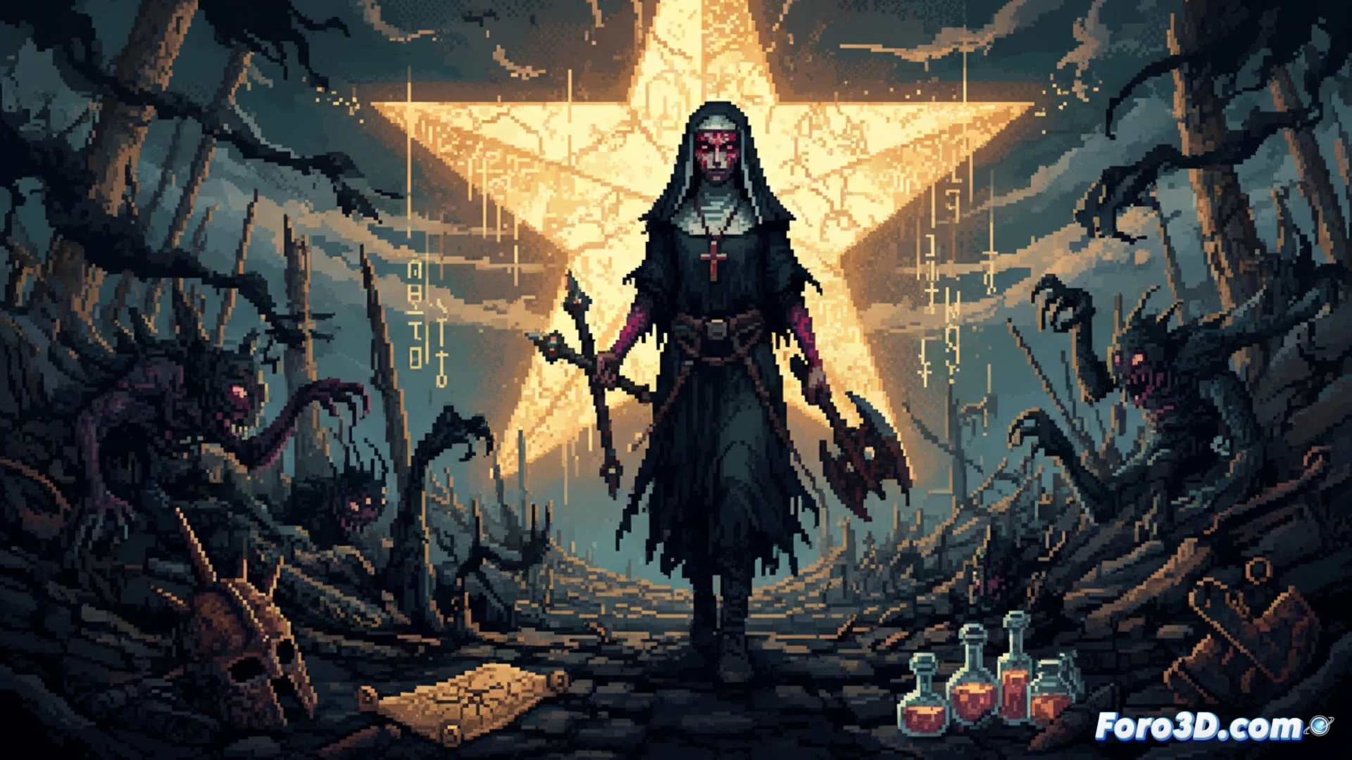 Metamorphosis: una monja busca redención en un mundo pixelado y muerto