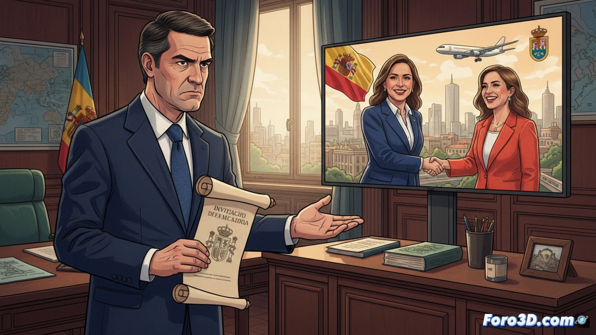 Ministro español molesto por desaire de Machado, que aceptó a Ayuso