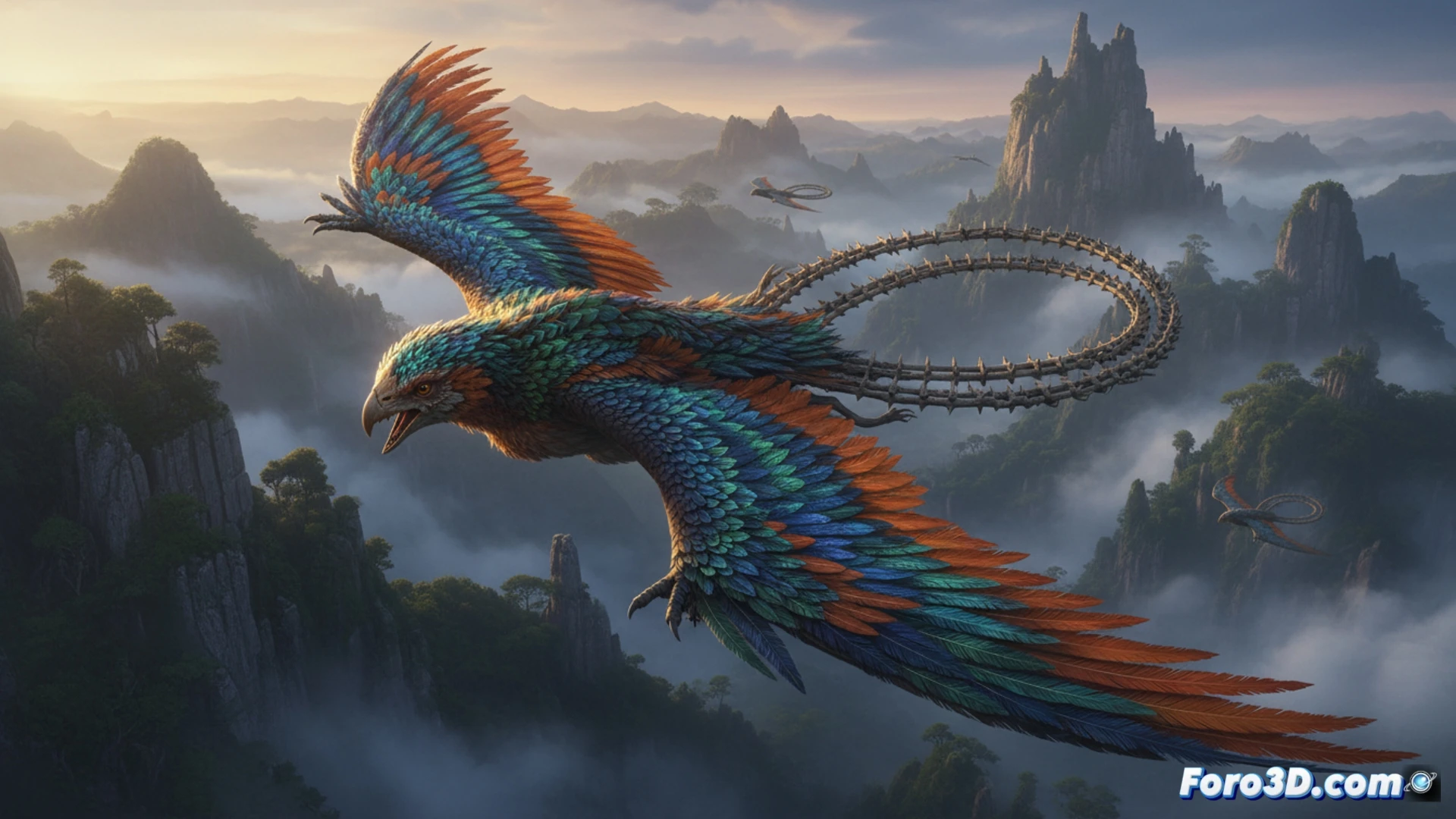 Modelado 3D del planeador de cola anillada, fósil viviente de Australasia