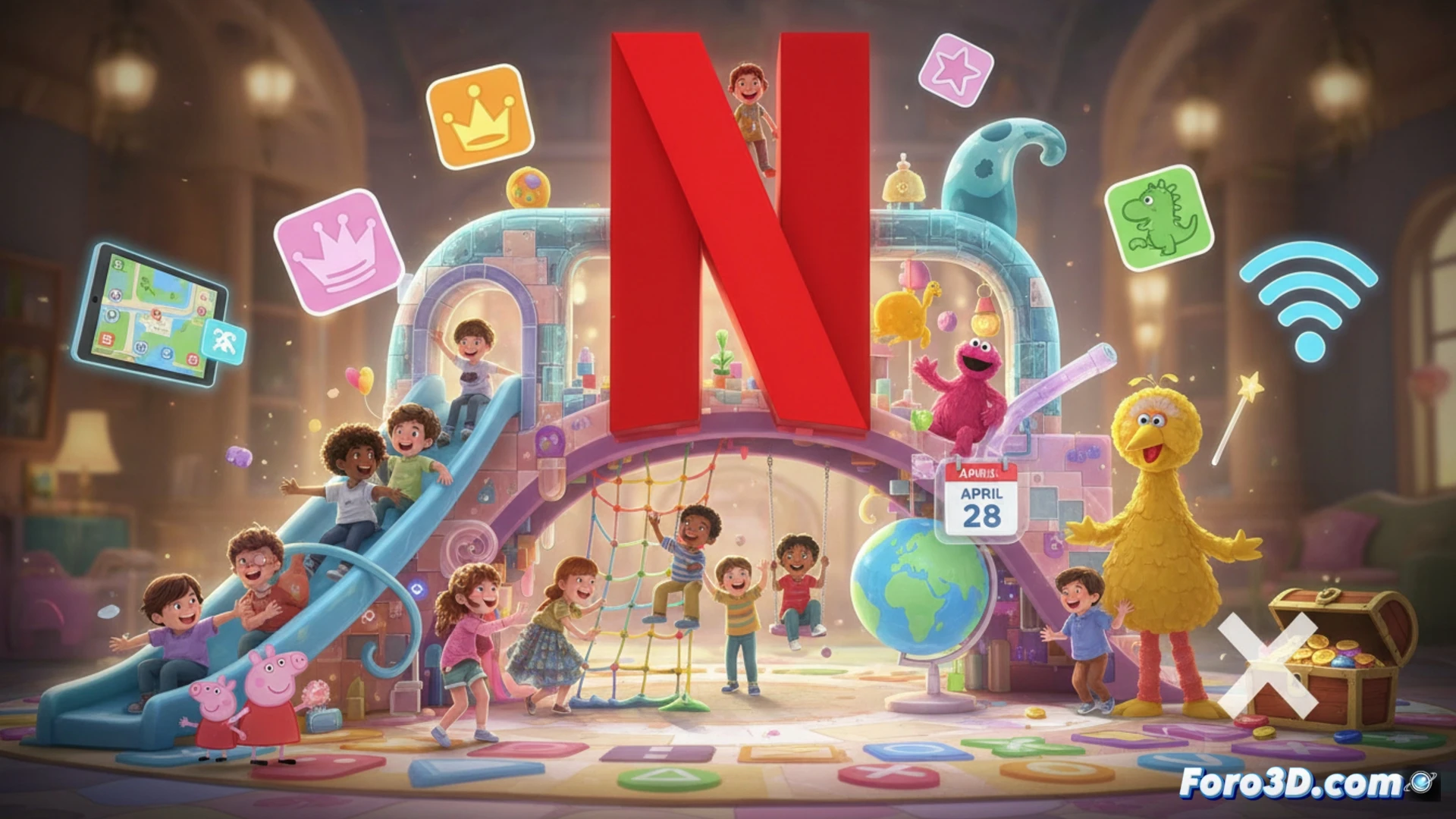 Una app móvil infantil con juegos de Peppa Pig, sin anuncios ni compras y disponible sin conexión.