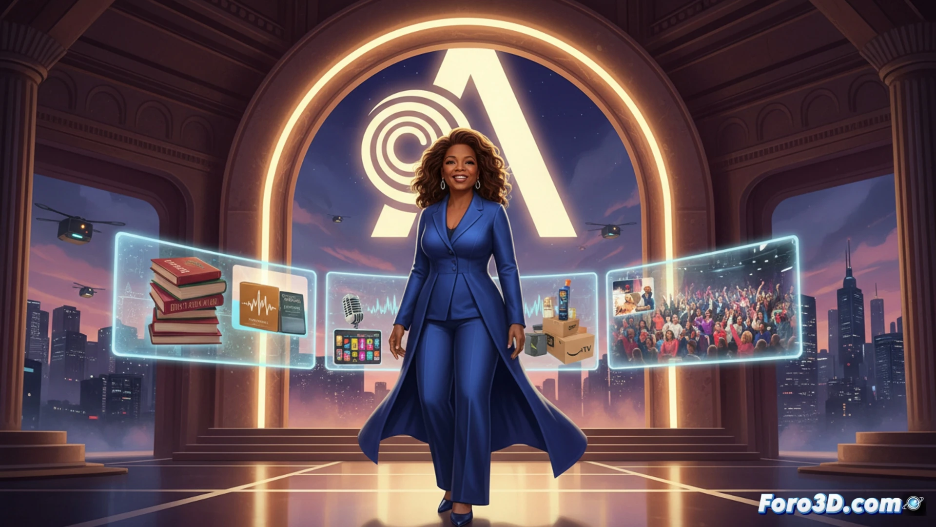 Oprah Winfrey firma un contrato con Amazon; su imperio mediático se muda a Wondery, incluyendo su podcast y show clásico.