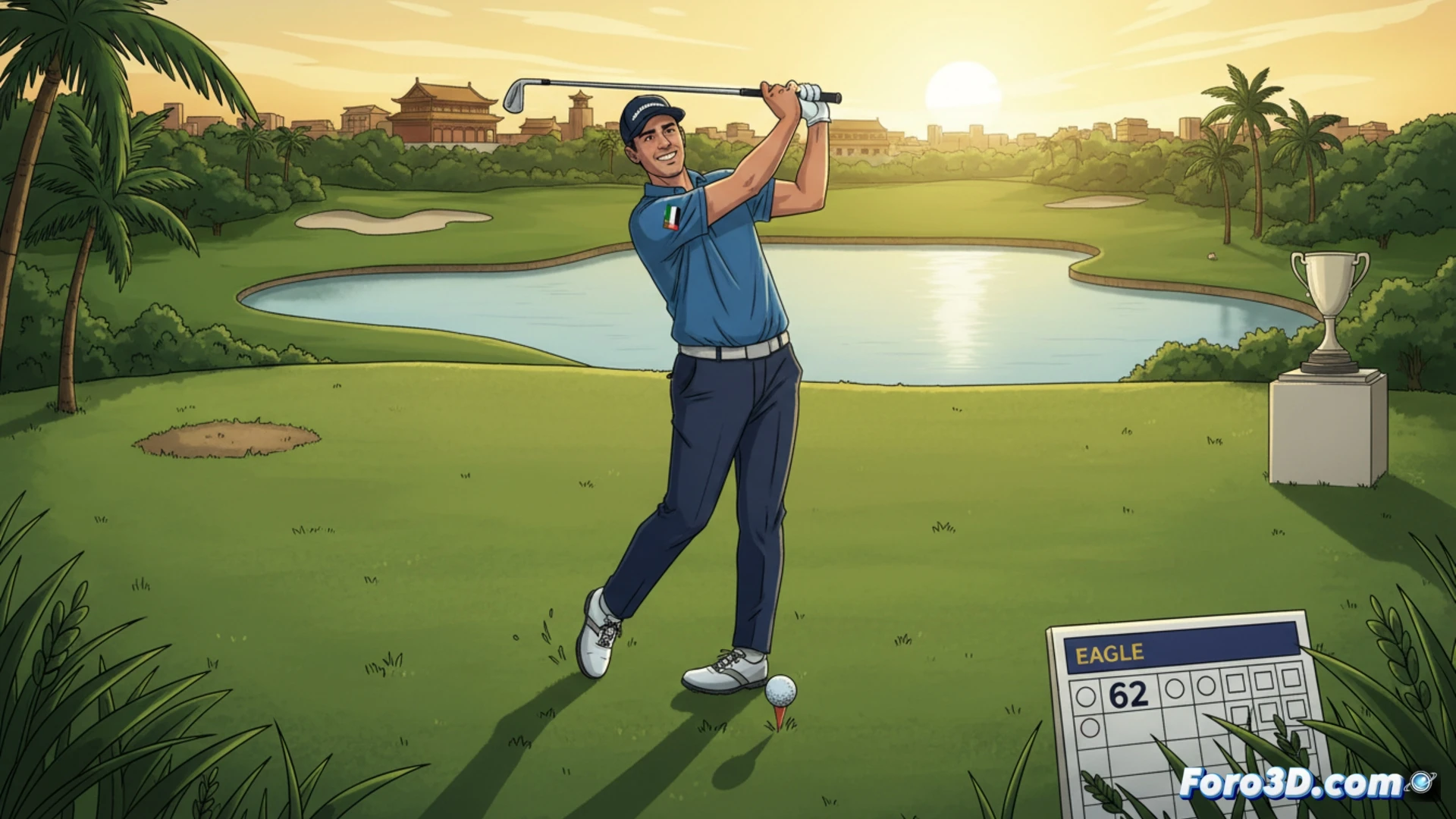 Otaegui acaricia el título en China con una vuelta de 62 golpes