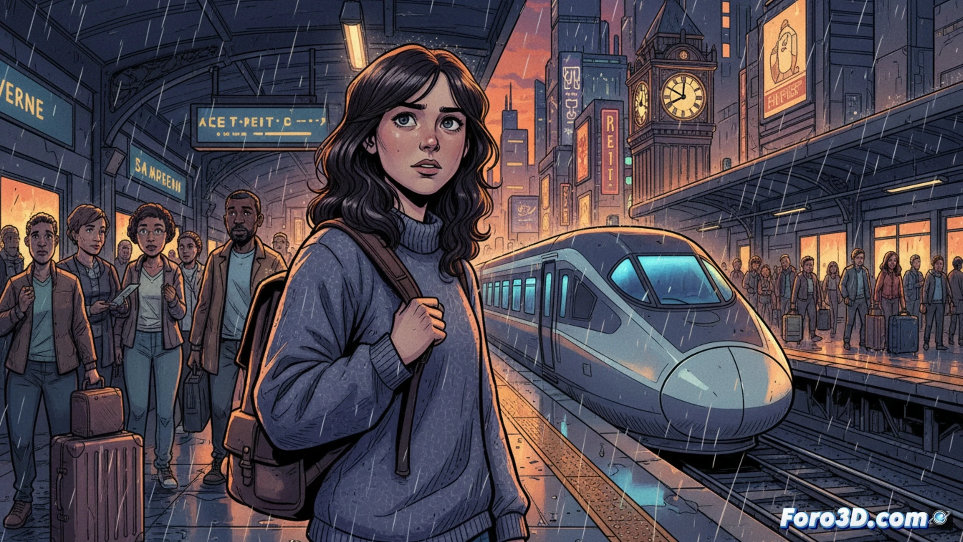 Mara Whitefish, joven escritora, mira su laptop en una habitación con pósters y libros, reflejando su lucha entre sueños literarios y la universidad.