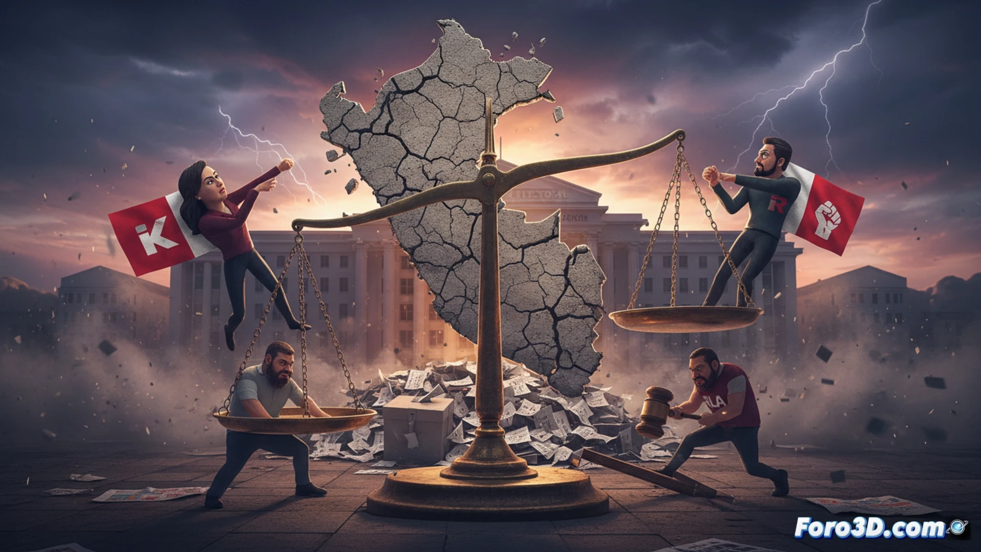 Perú en vilo: mapa electoral partido, figuras de Fujimori y Sánchez en balotaje, López Aliaga denuncia fraude.