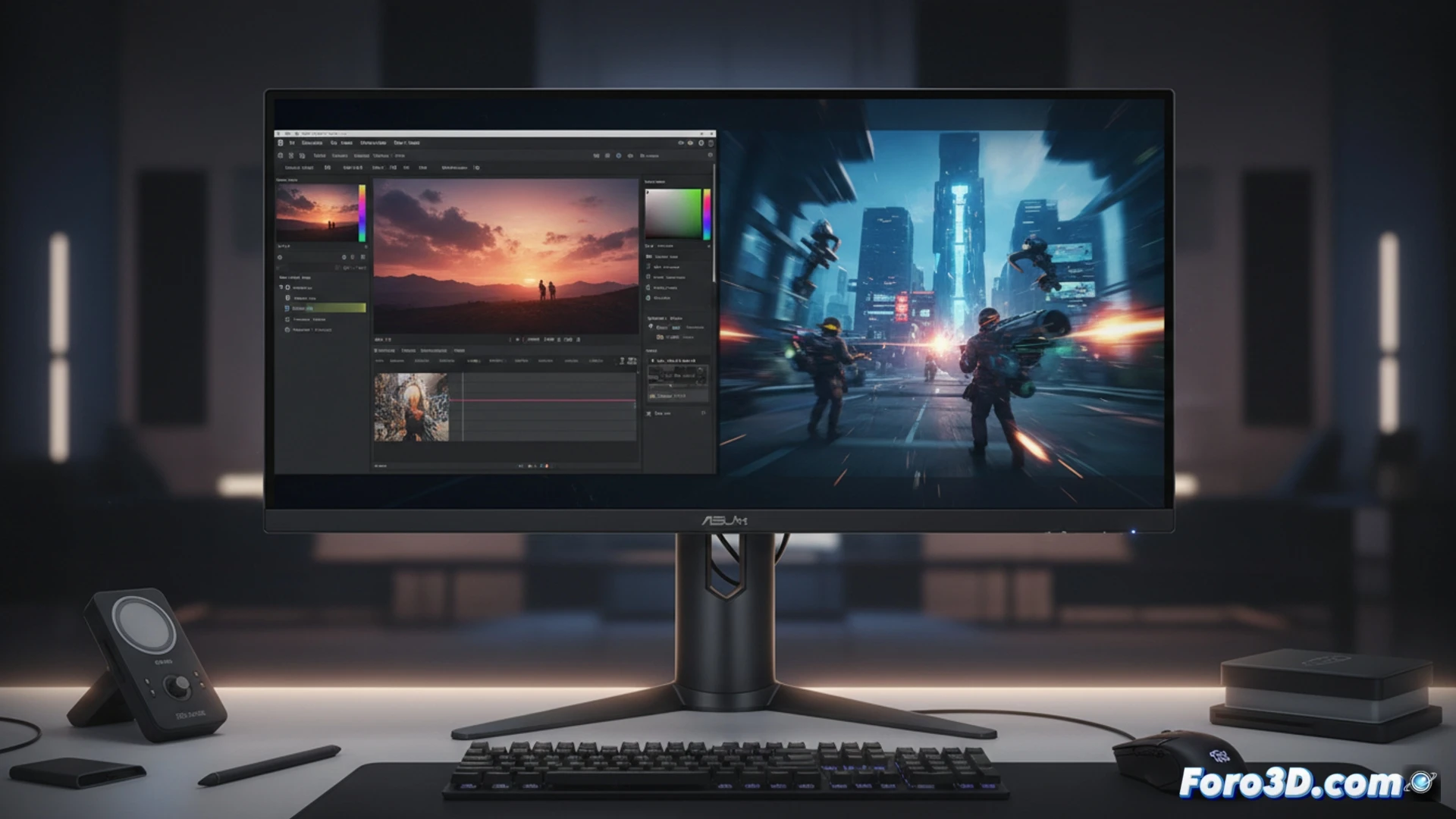 ProArt PA32USD: el monitor QD-OLED que unifica color y rendimiento 3D