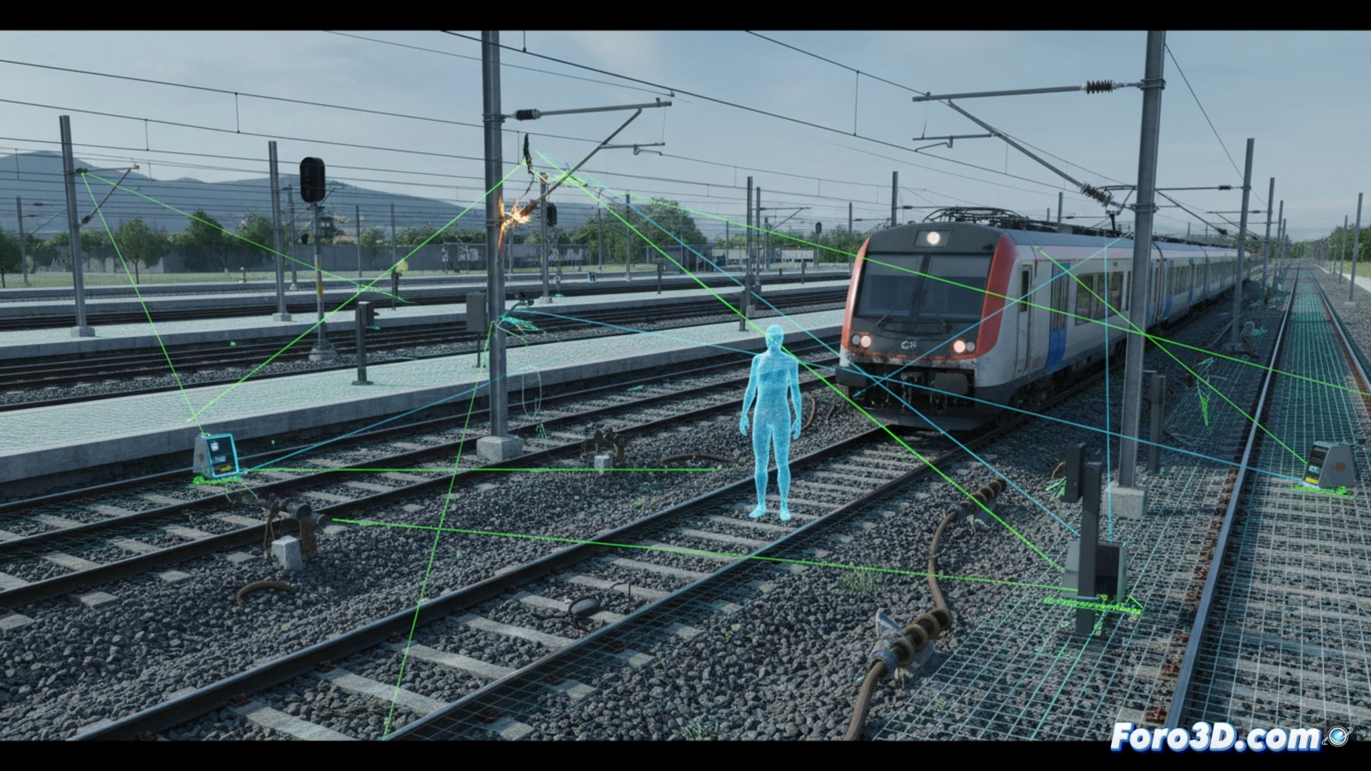 Reconstrucción 3D del accidente eléctrico en vías de Castellbisbal con fotogrametría forense