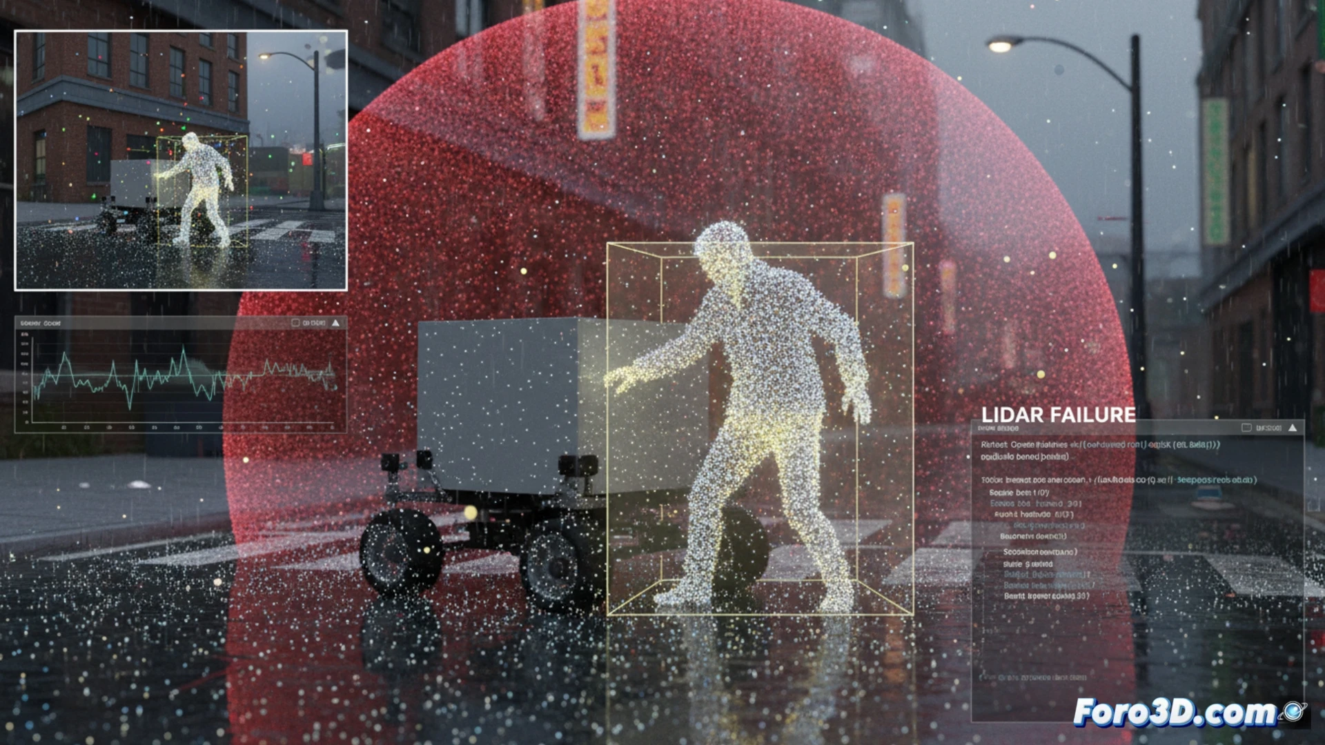 Reconstruccion 3D forense de accidente con LiDAR en vehiculo autonomo en Unreal Engine 5