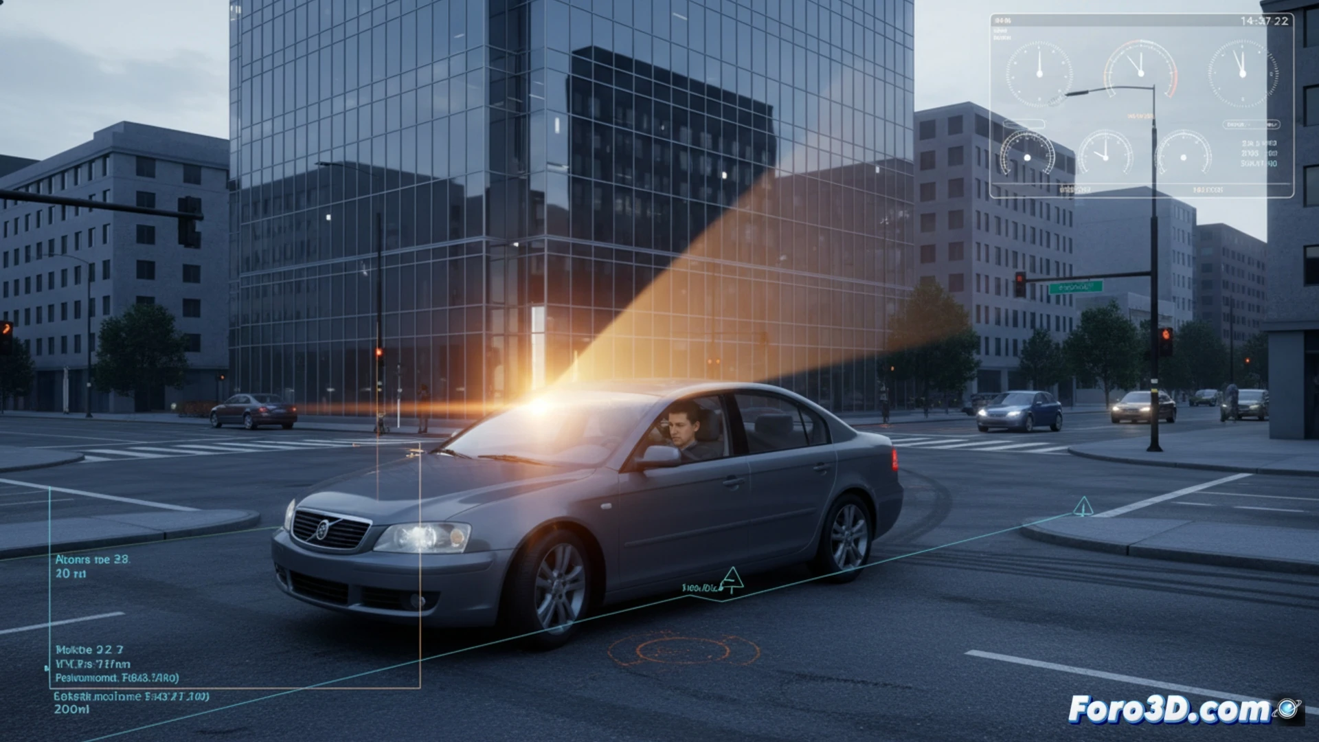 Reconstruccion 3D de accidente por deslumbramiento solar con analisis de trayectoria y reflejo en parabrisas