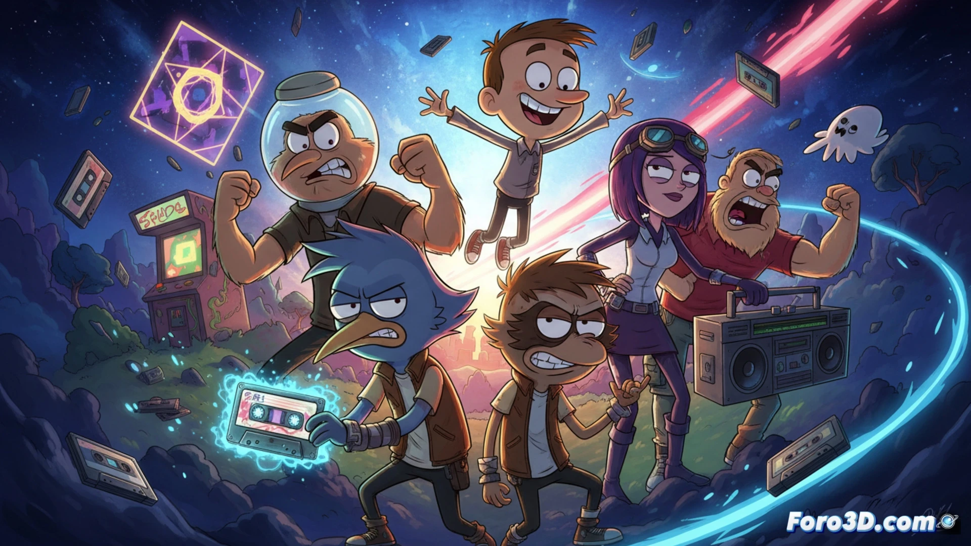 Descripción: El equipo de Regular Show en WonderCon, con J.G. Quintel y actores de voz, promete un revival épico con referencias a Stranger Things y Heroes de Bowie.