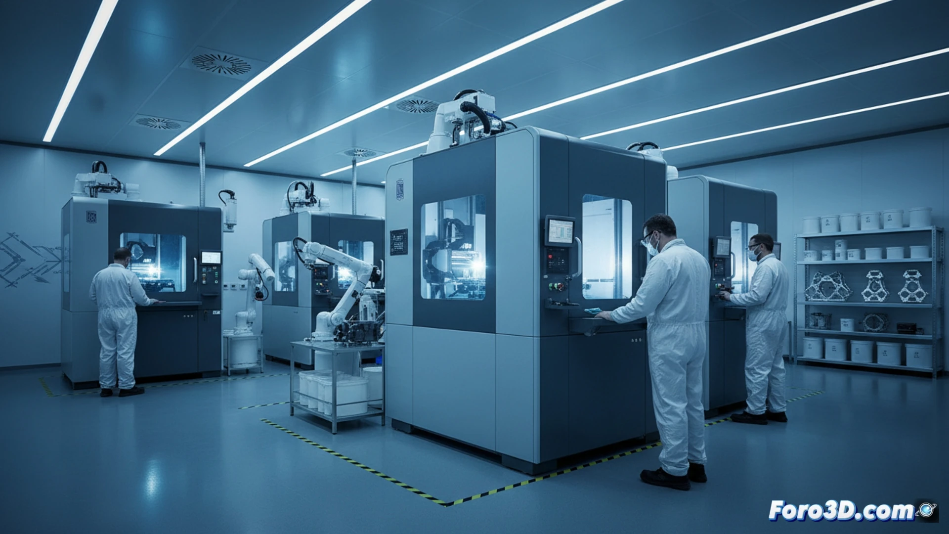 Una celda de fabricación aditiva en Bristol, con polvo de superaleación fundido por láser capa a capa para piezas aeroespaciales de defensa.