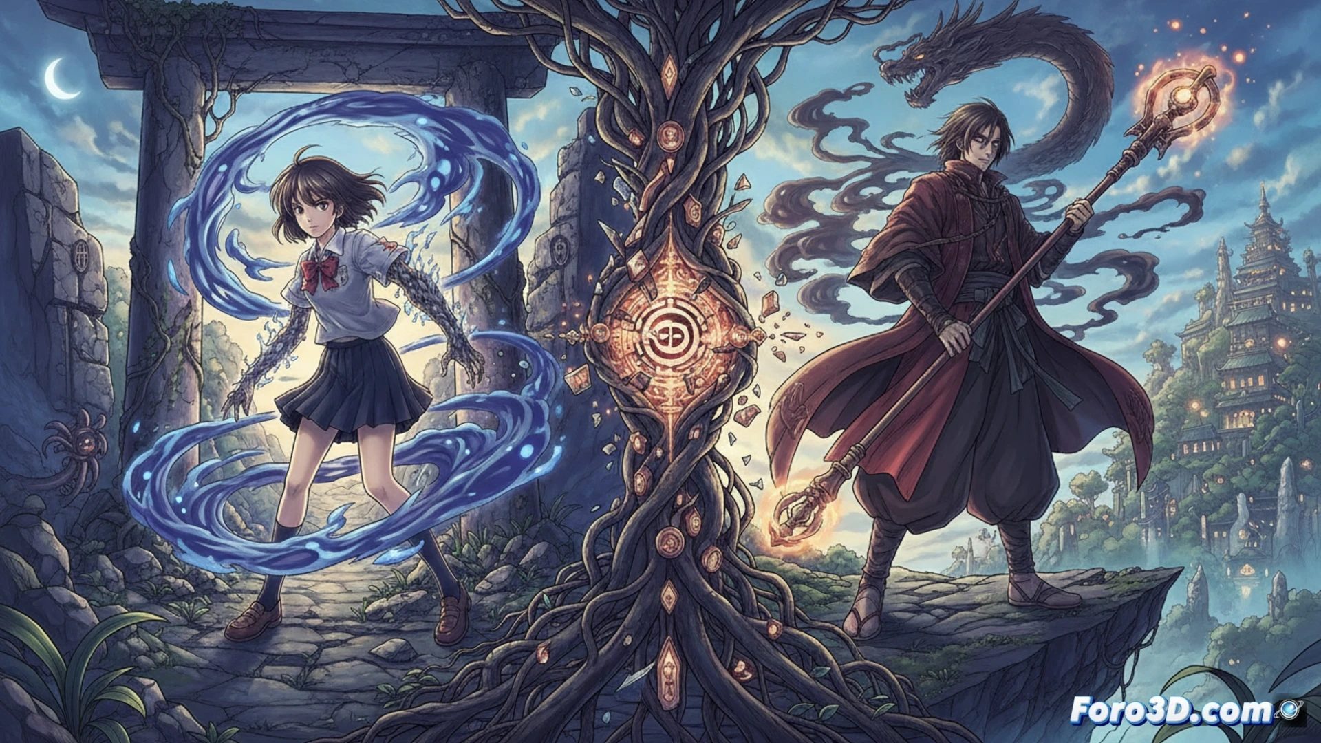 Una joven y un exorcista viajan entre épocas en un mundo de fantasía oscura, creado por la legendaria Rumiko Takahashi.