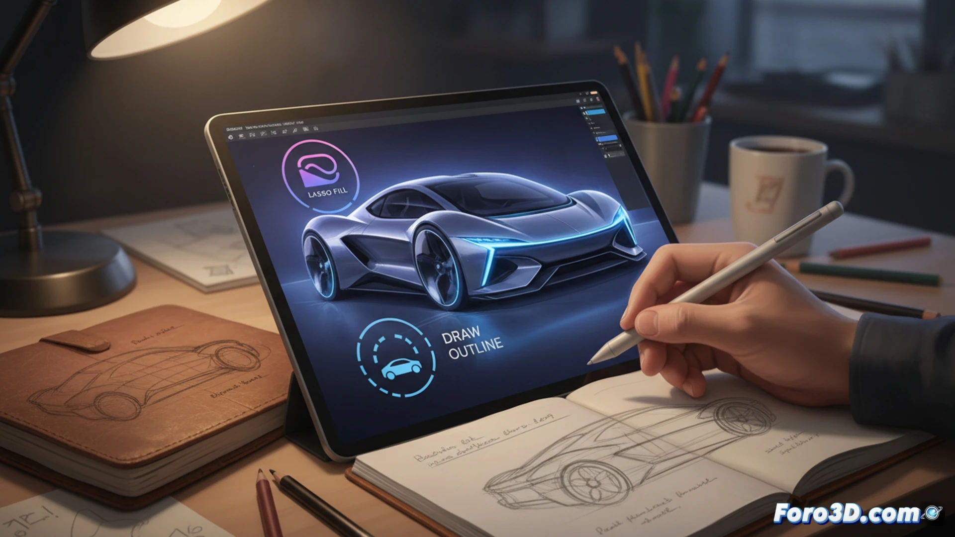 Sketchbook Pro 9.4 añade Lasso Fill y Draw Outline para colorear rápido