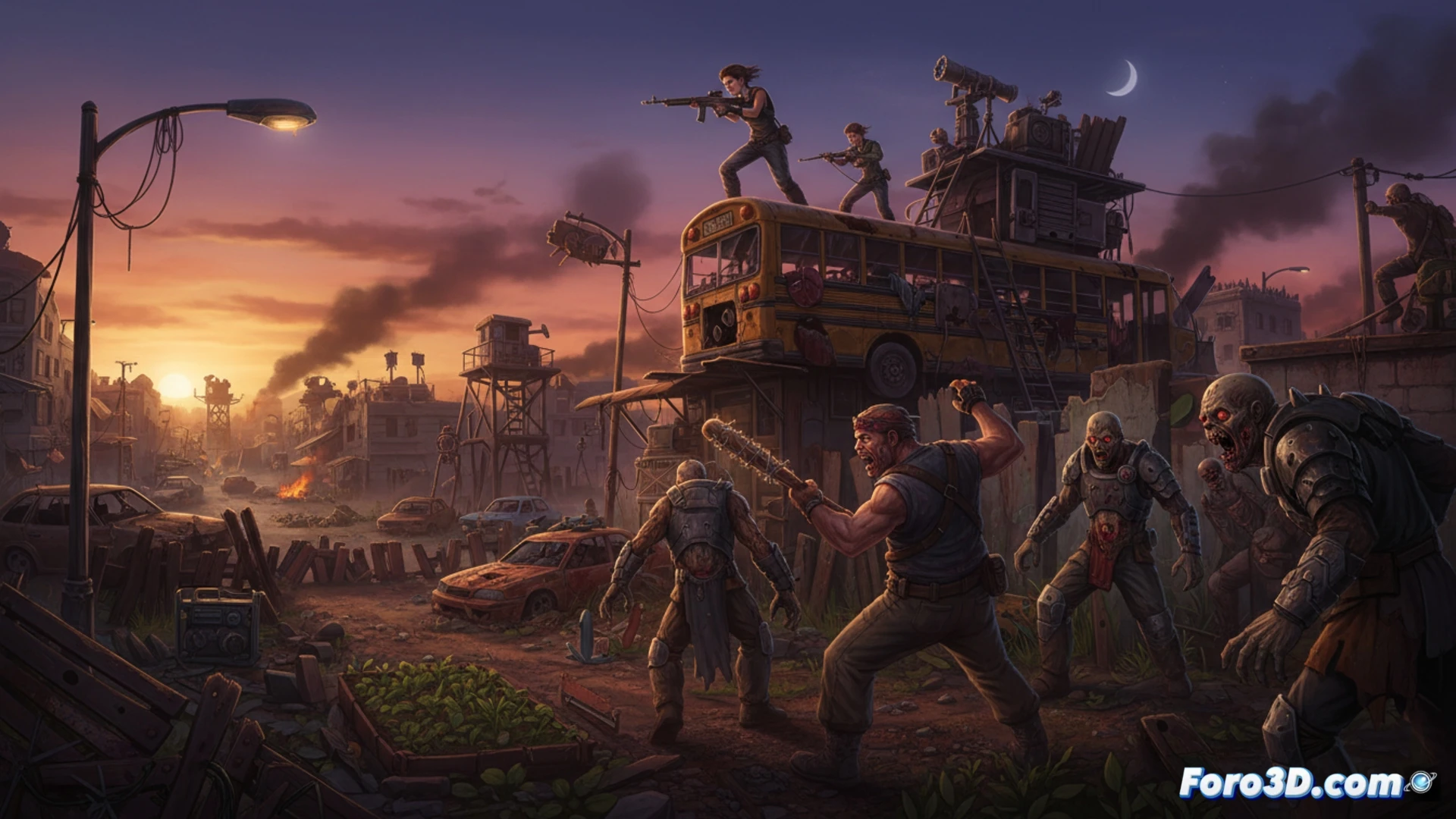 Un grupo de supervivientes armados explora un bosque nevado infestado de zombis, listos para probar el cooperativo.