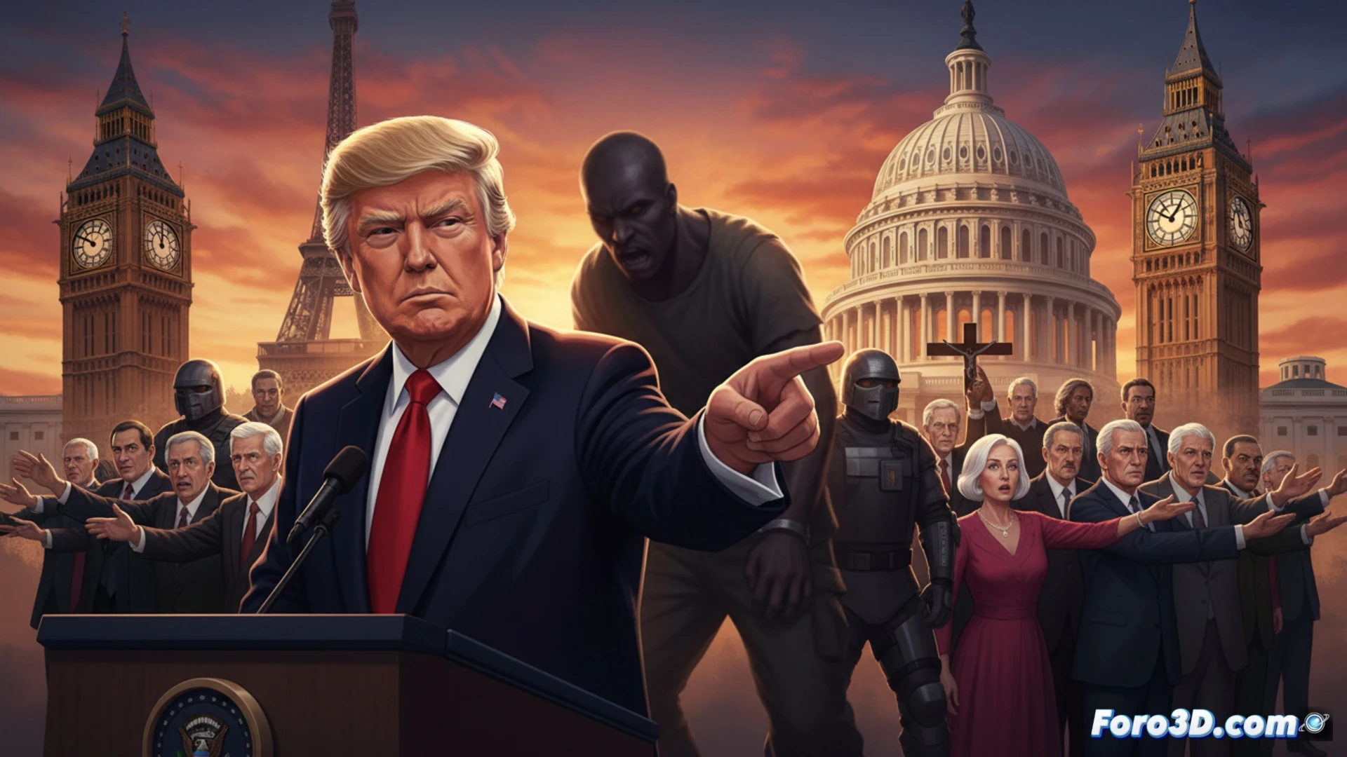 Un expresidente señala a un detenido; odio anticristiano tras ataque en cena de corresponsales.