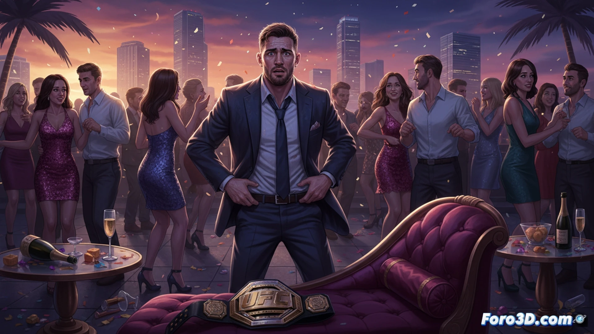 Ulberg pierde el cinturón de la UFC en una fiesta de Miami