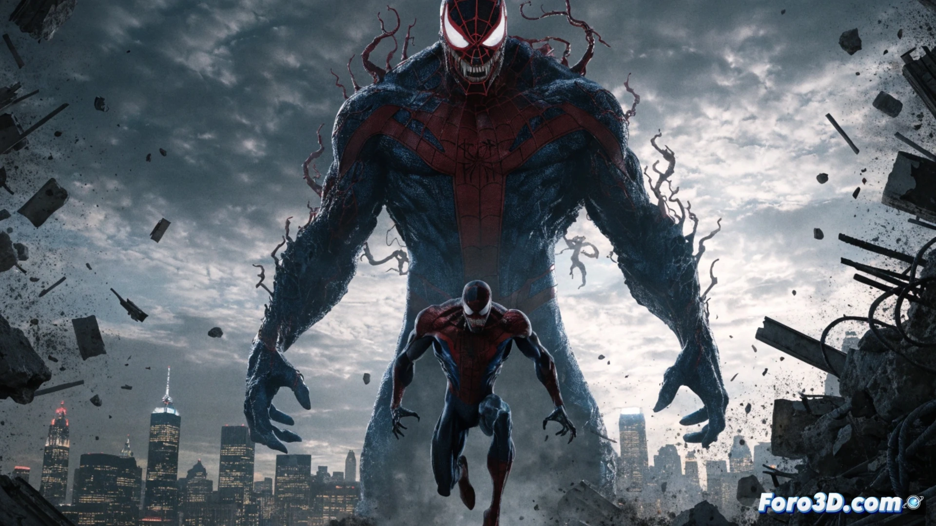 Un simbionte rojo y azul, con el logo de Spider-Man, se alza en Nueva York. Su portador es una figura clásica, un misterio que cambiará todo.