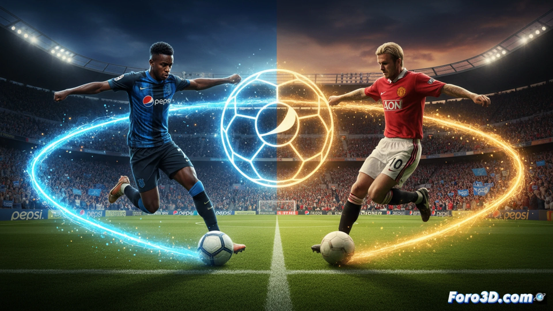 David Beckham y Vinicius Jr en un mismo campo gracias a la magia digital de los efectos visuales 3D.