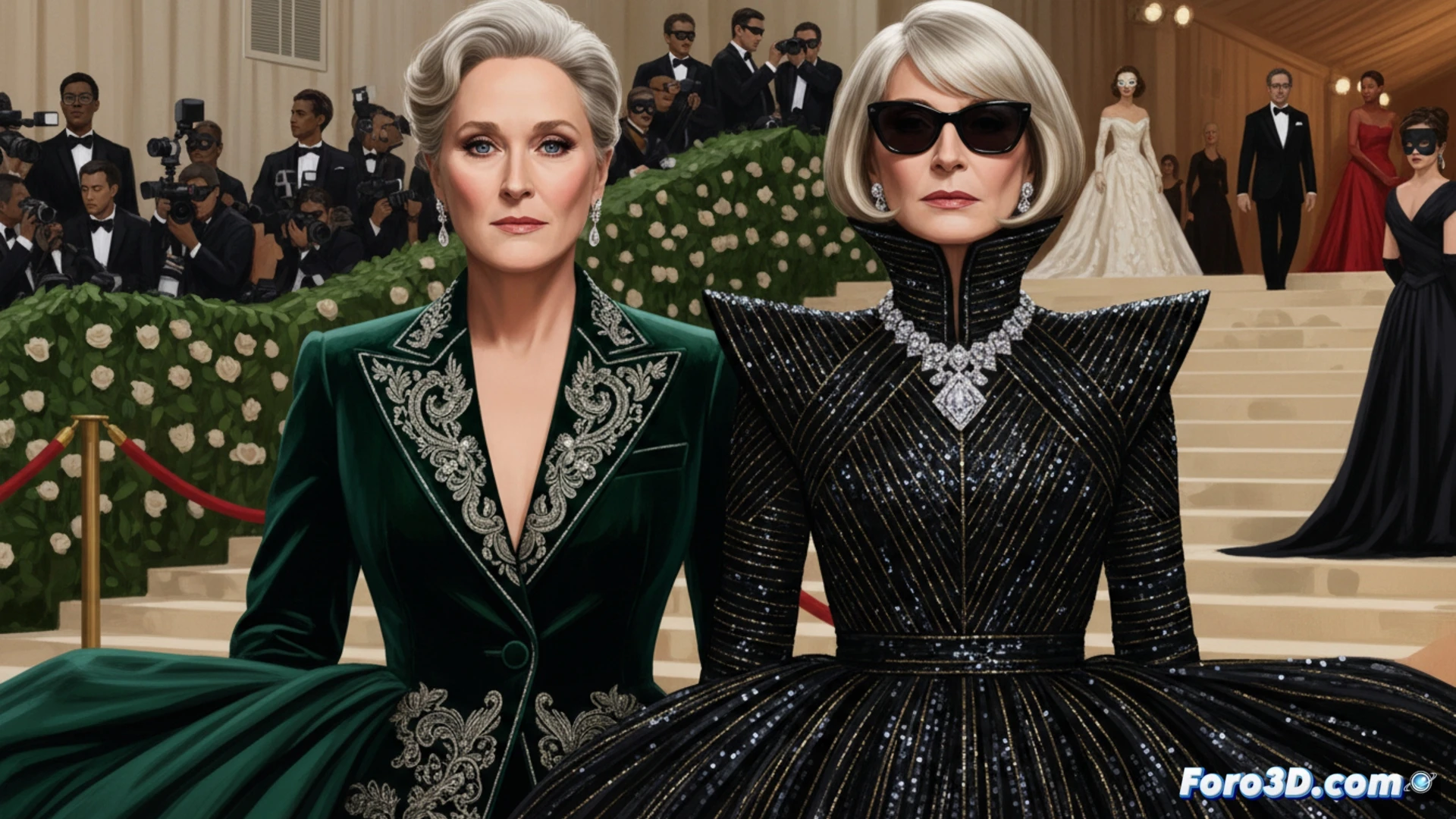 Meryl Streep y Anna Wintour posan juntas para Vogue, fotografiadas por Annie Leibovitz, promocionando la secuela.