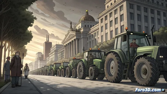 Agricultores y ganaderos protestan en Castilla y León contra el acuerdo Mercosur