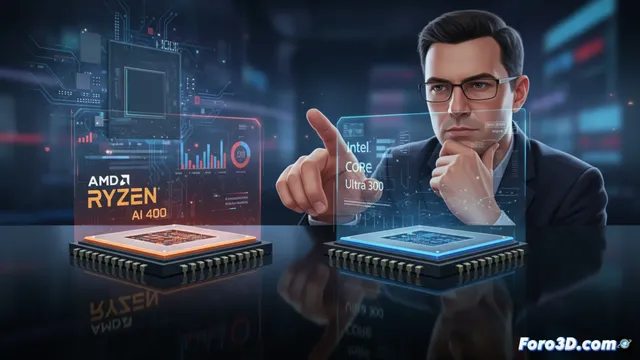 Análisis preliminar sugiere que ryzen ai 400 superaría a core ultra 300 de intel