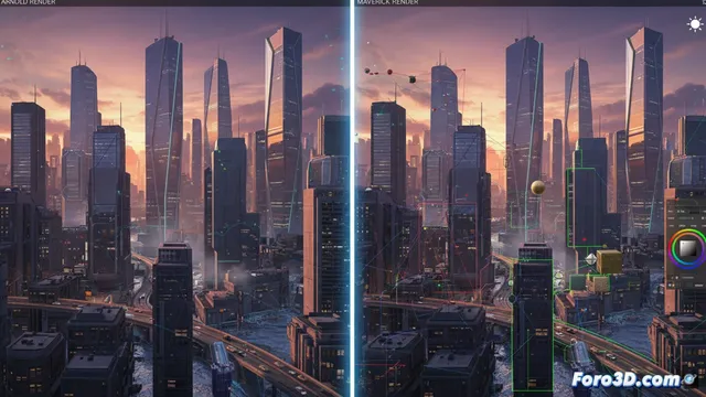 Comparar Arnold Render y Maverick Render: dos filosofías de render