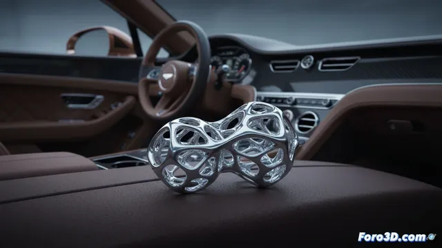Bentley Batur Convertible incorpora adornos de platino puro impresos en 3D