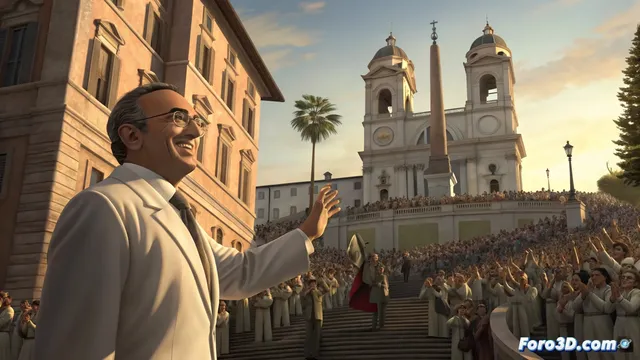 Carlo Conti presenta spot de Sanremo en Piazza di Spagna