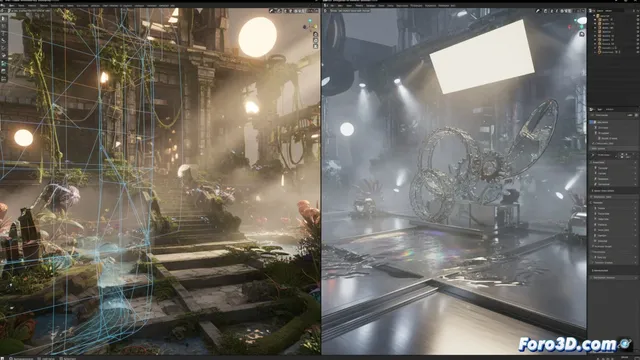 Comparar motores de render para escenas complejas: Cycles frente a Maxwell Render