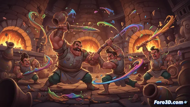 Double Fine presenta Kiln, un brawler multijugador con cerámica