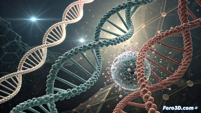 El genoma humano se pliega en 4d para regular los genes