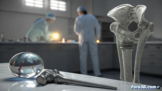 El micro-CT analiza prótesis articulares desgastadas