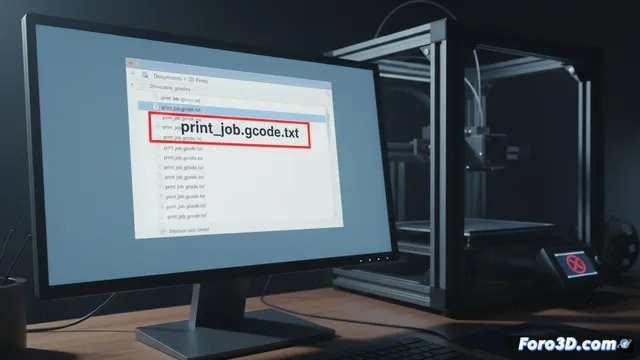 Cuando tu impresora 3d no detecta los archivos g-code