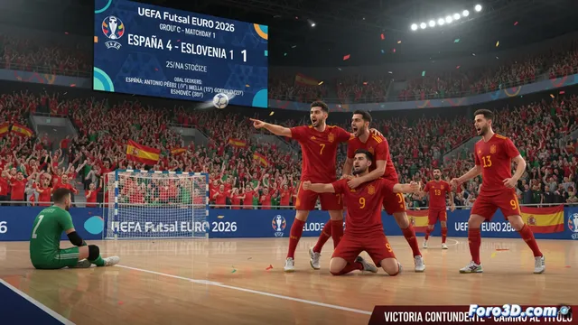 España arranca con triunfo en la eurocopa de fútbol sala 2026