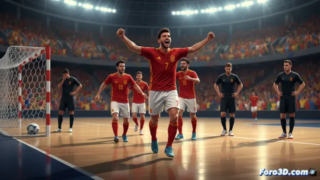España sella su fase de grupos en la Eurocopa de fútbol sala con una goleada