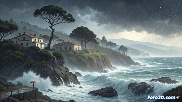 Galicia afronta un temporal persistente de lluvia y viento