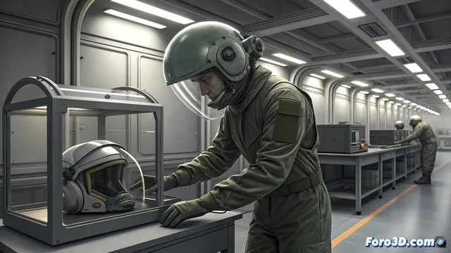 La armada de Estados Unidos imprime visores de casco para ahorrar costes