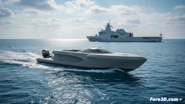 La armada holandesa prueba un prototipo de barco no tripulado con casco impreso en 3d