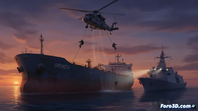 La armada francesa detiene el petrolero Grinch en el Mediterráneo