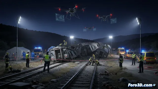 La Guardia Civil investiga el accidente ferroviario en Adamuz