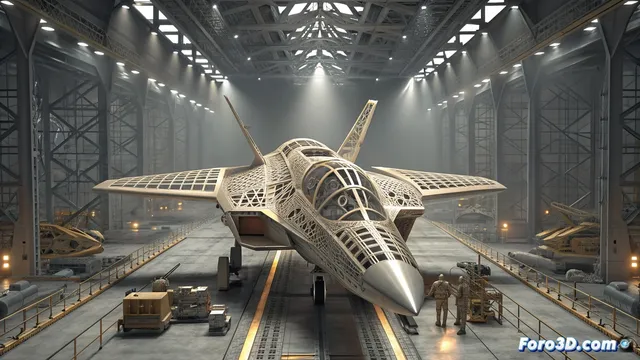 La inteligencia artificial diseña y fabrica un fuselaje de avión caza