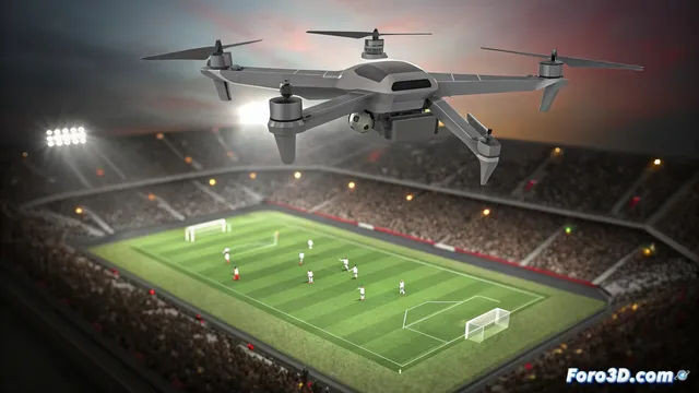 La liga española incorpora un dron para capturar imágenes aéreas en los partidos