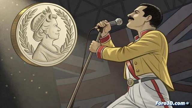 La Real Casa de la Moneda británica emite una moneda de Freddie Mercury