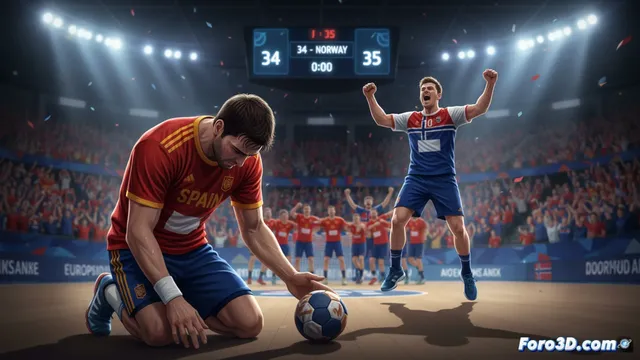 La selección española de balonmano pierde ante Noruega en el europeo