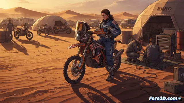 Laia Sanz analiza su actuación en el rally Dakar con Ebro Motors