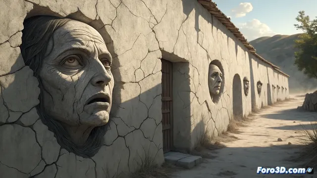 El enigma de las caras que emergen en una casa de Cádiar