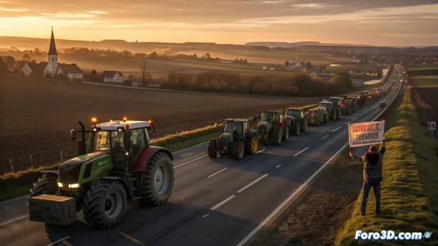 Los agricultores franceses protestan contra la política agraria común