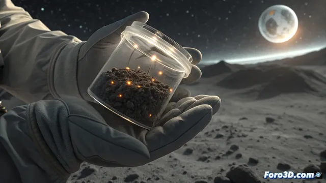 Partículas terrestres en suelo lunar abren camino a recursos espaciales