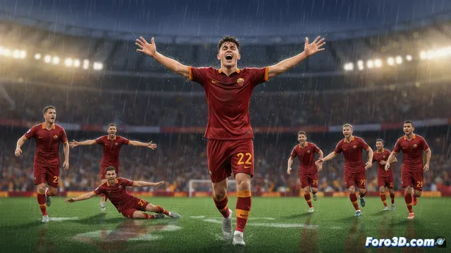 La Roma empata con Lille gracias a un gol tardío de Pisilli