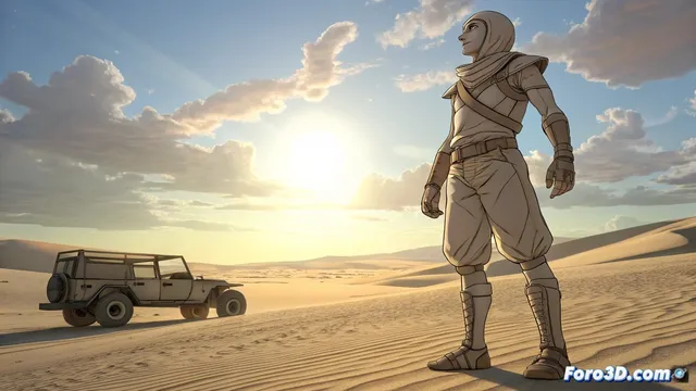 Sand Land replica el estilo de Akira Toriyama con Unreal Engine