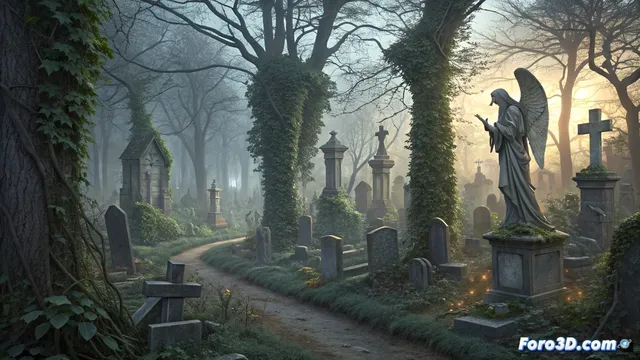 Simon Houdelier comparte un kit gratuito de cementerio para Blender